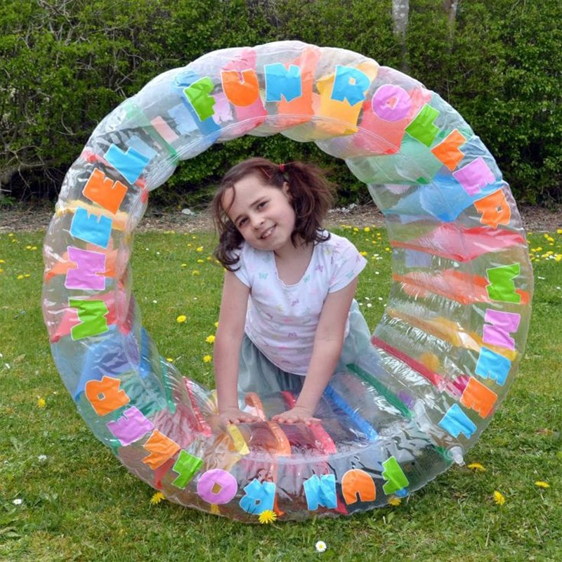 Kids Inflatable Giant Water Wheel Roller 100cm Colorful Pool Float Fun Beach Party Ball Toy - 8 Kids Inflatable Giant Water Wheel Roller 100cm Colorful Pool Float Fun Beach Party Ball Toy - 8