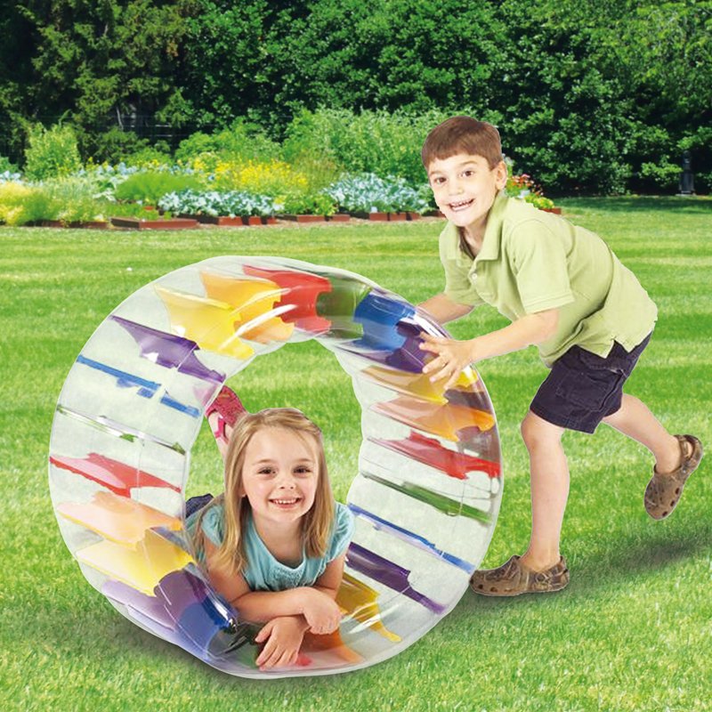 Kids Inflatable Giant Water Wheel Roller 100cm Colorful Pool Float Fun Beach Party Ball Toy - 1 Kids Inflatable Giant Water Wheel Roller 100cm Colorful Pool Float Fun Beach Party Ball Toy - 1