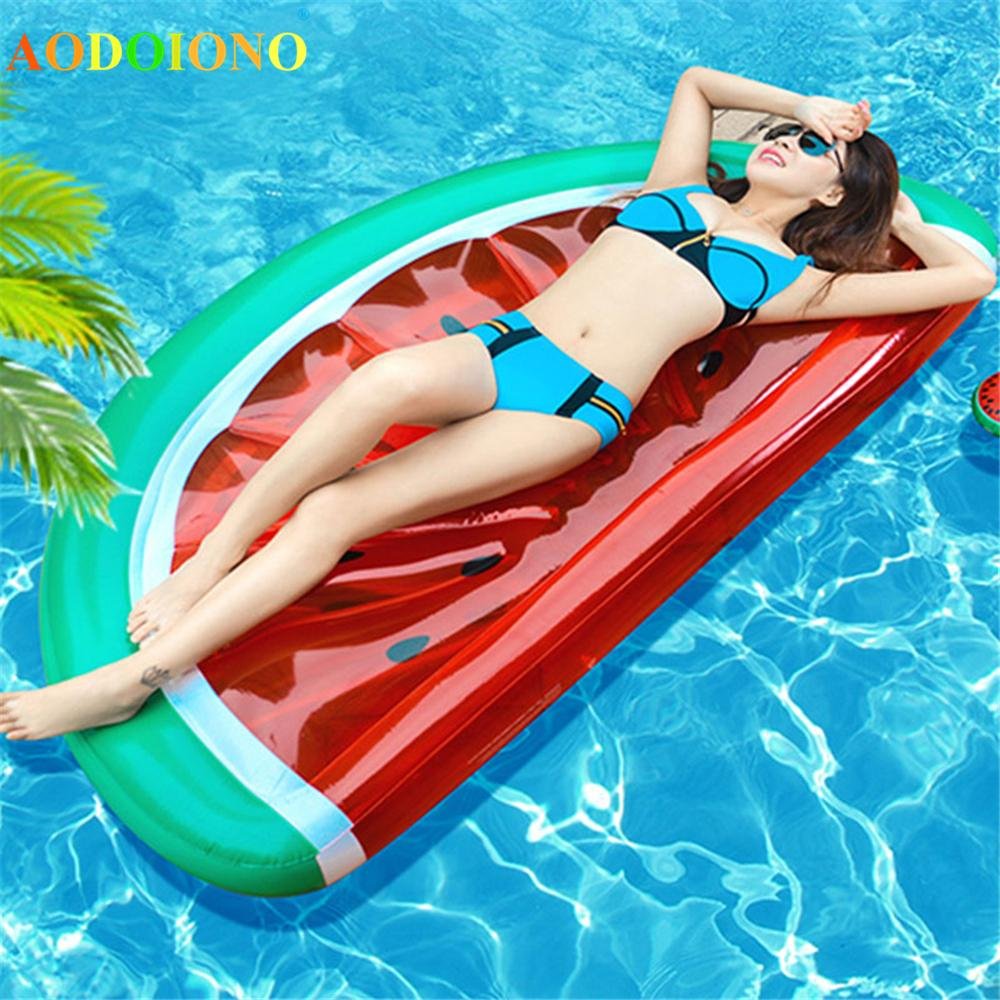 Watermelon Giant Inflatable Pool Float Swim Ring Air Mattress For Adults Children Party Swim Toys - 2 Watermelon Giant Inflatable Pool Float Swim Ring Air Mattress For Adults Children Party Swim Toys - 2