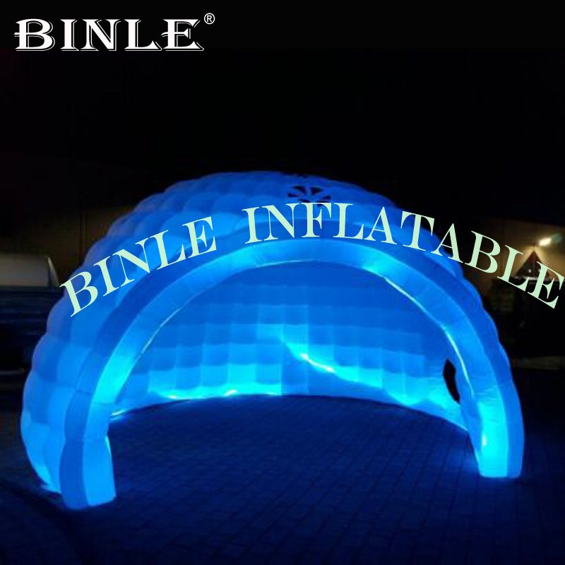White Inflatable Igloo Dome Tent With Waterproof Led Lighting For Parties Meetings Events - 3