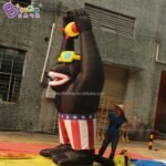 4 Meters High Inflatable Orangutan With Missile For Amusement Park Decorcation Blow Up Display Toys - 3