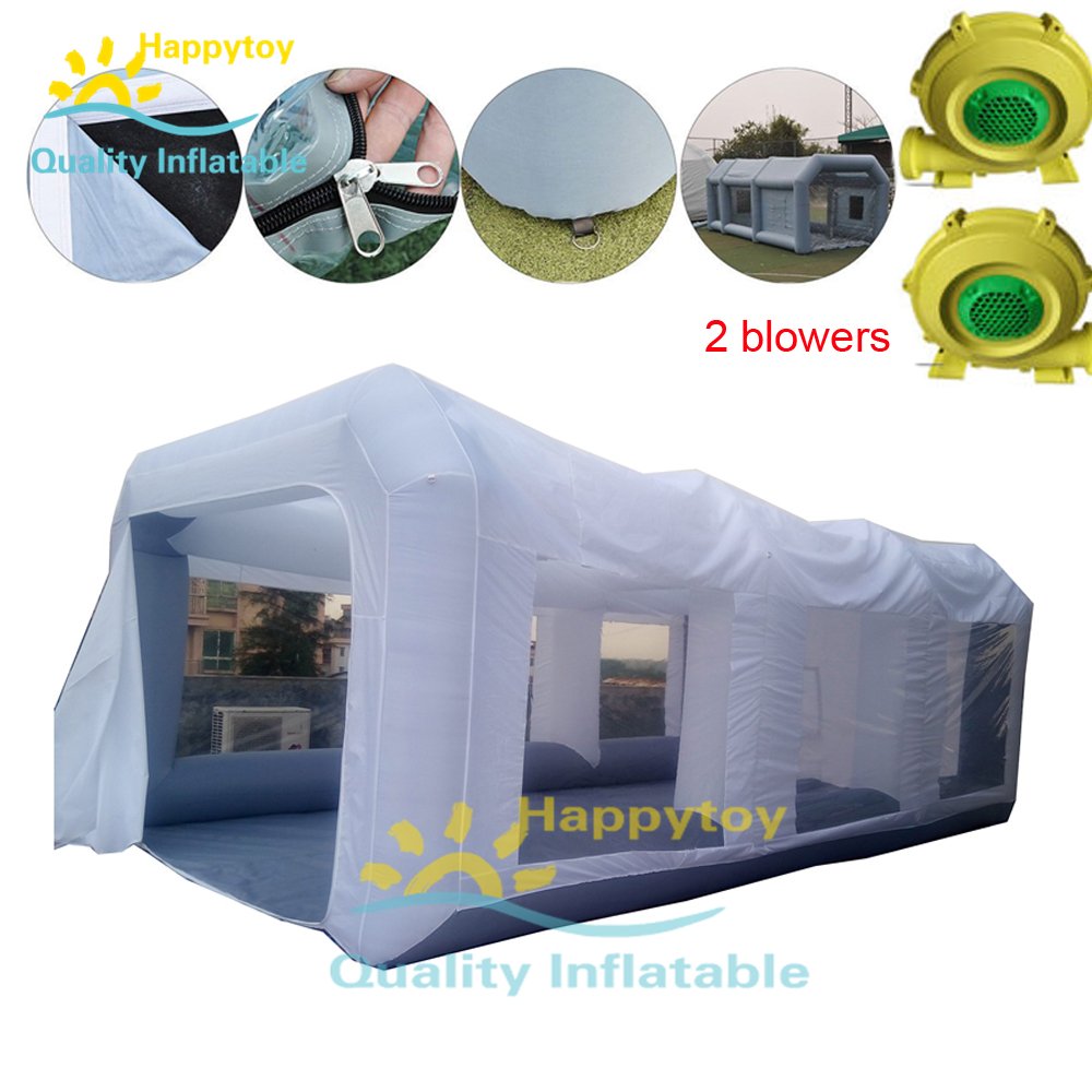 Portable Inflatable Spray Paint Booth Tent With Dual Air Blowers And Filter For Automotive Use - 7