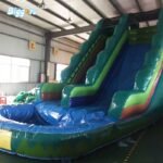 Yard Commercial Amusement Game Green Color Tobogan Inflable Inflatable Big Water Slide Pool For - 4