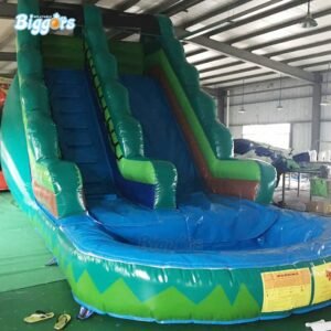 Yard Commercial Amusement Game Green Color Tobogan Inflable Inflatable Big Water Slide Pool For - 2