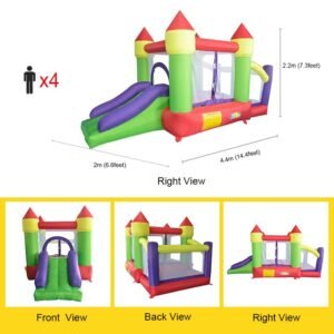 Yard Inflatable Bouncer Trampoline Castle With Slide Games Jumping House Bounce For Kids Party Ship By Express - 2