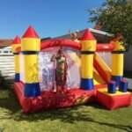 Yard Large Inflatable Bouncer Trampoline With Obstacle Slide 4x3 8x2 5m Outdoors Home Use Pvc Oxford Christmas Gift Ship Express