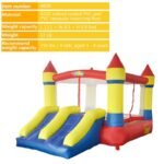 Yard Pvc Inflatable Trampolines Bouncy Castle Children Safe Smooth With Blower Dual Slides Bounce House - 3