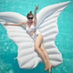 Yuyu 250cm Angel Wing Float Swimming Inflatable Ring Butterfly Pool Tube Summer Water Toy - 2