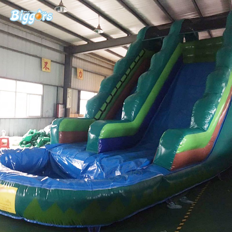 Commercial Grade Large Inflatable Water Slide Green Tobogan Inflatable Pool For Backyard Amusement - 4