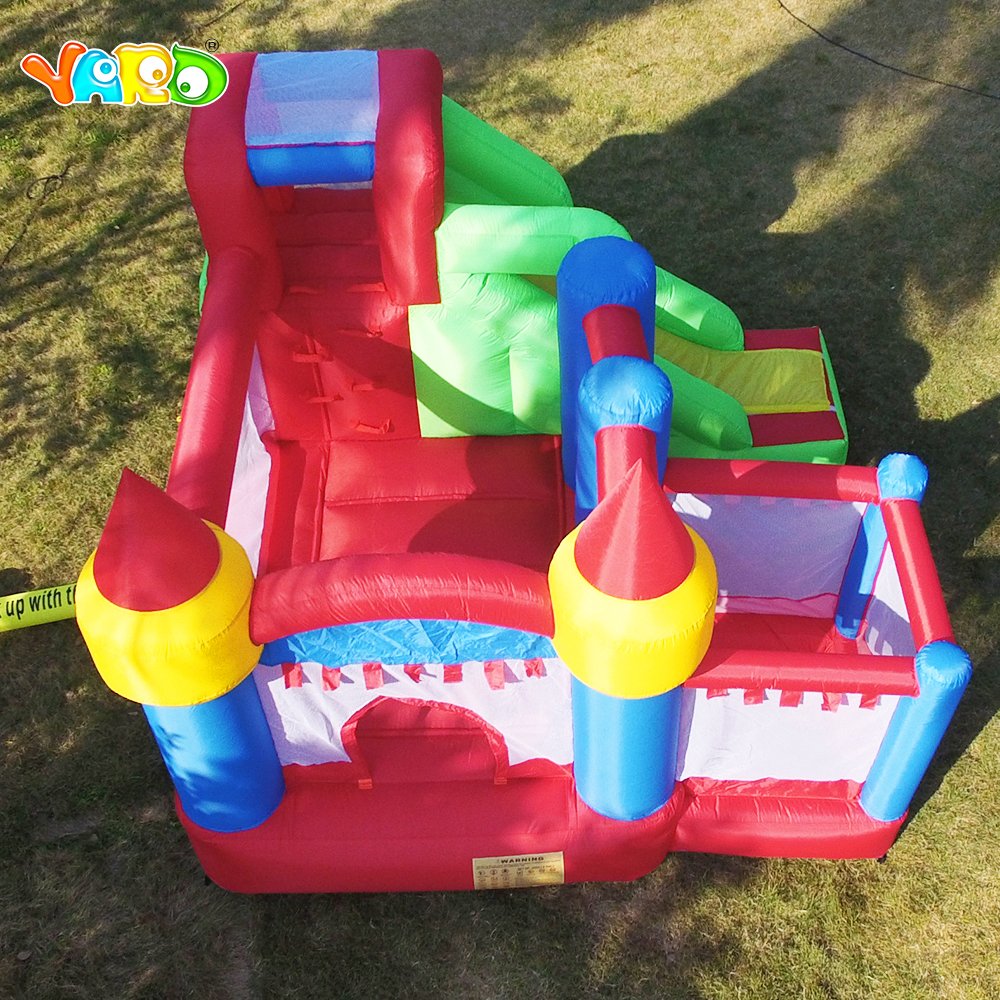 Inflatable Bounce House Kids Trampoline Castle With Slide Outdoor Backyard Playground Fun - 4
