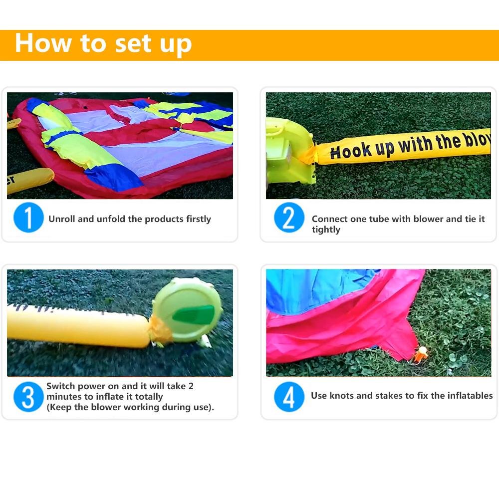 Large Inflatable Outdoor Bouncer Trampoline 4x38x25m With Obstacle Slide Durable Pvc Oxford Perfect Christmas Gift Express - 5