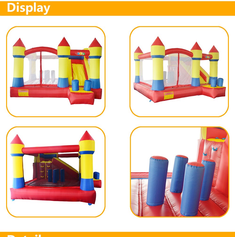 Large Inflatable Outdoor Bouncer Trampoline 4x38x25m With Obstacle Slide Durable Pvc Oxford Perfect Christmas Gift Express - 2