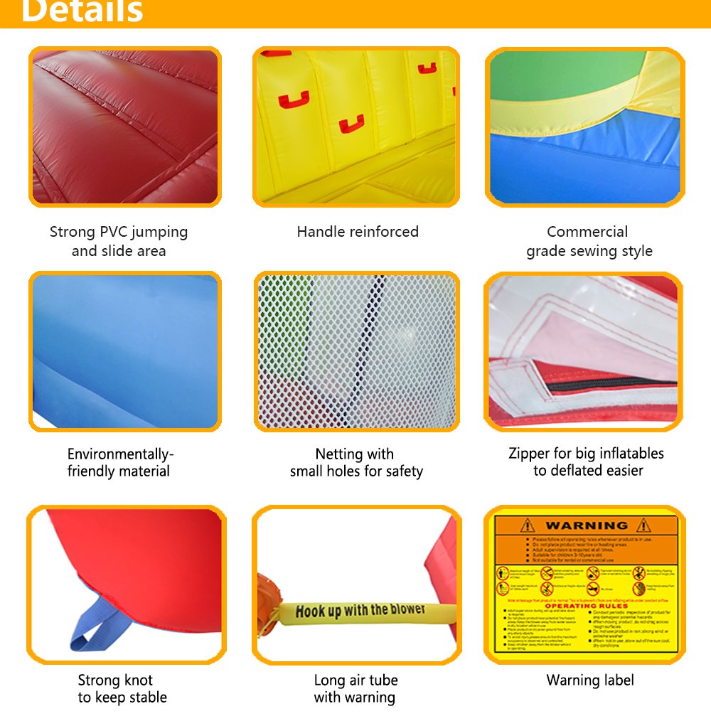 Large Inflatable Outdoor Bouncer Trampoline 4x38x25m With Obstacle Slide Durable Pvc Oxford Perfect Christmas Gift Express - 3