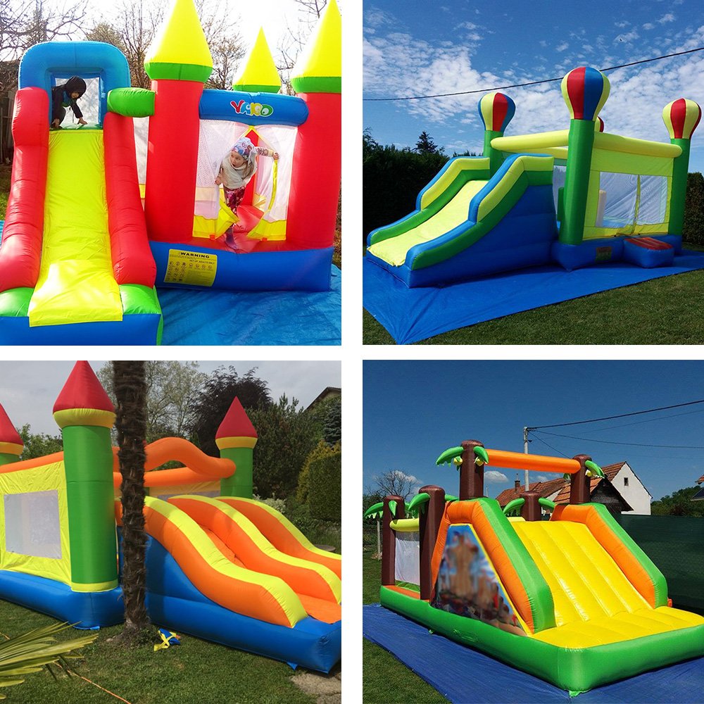 Kids Inflatable Bounce House Durable Nylon Mini Bouncy Castle Trampoline For Home Yard Use - 1 Kids Inflatable Bounce House Durable Nylon Mini Bouncy Castle Trampoline For Home Yard Use - 1