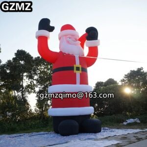 Christmas Inflatable Giant Santa Claus Holding Gifts Bag For Party Decoration Father Old Man - 2