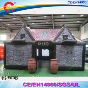 To Door 10x5x5mh Inflatable Pub Tent Party House Cabin Bar With Jar Irish - 2