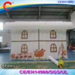 To Door Inflatable Grotto Merry Christmas Santa Tent Xmas Cabin House - 5
