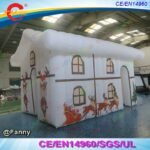 To Door Inflatable Grotto Merry Christmas Santa Tent Xmas Cabin House - 6