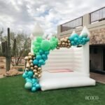Outdoor Inflatable Wedding Jumper Bouncer White Party Castle House 4x4m-13x13ft - 5