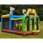 To Door En14960 Certificate Big Jumping Inflatable Zoo Animals Giraffe Bouncy Castle Bouncer Jumper House
