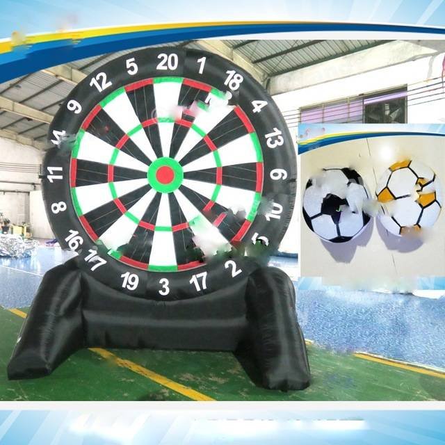 To Door Inflatable Kids Throwing Darts Sport Carnival Games Giant Foot Soccer Football Dart Board