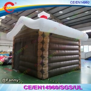 To Door Christmas Decoration Inflatable House 5x5m Giant Santa Grotto Tent - 2