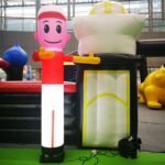 45cm & 4m Car Wash Shop Inflatable Sky Dancer Tube Man Advertising Inflatables - 2