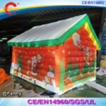 4x3x3h Christmas Decorations Led Lights Inflatable Santa Claus House Tent Grotto - 3