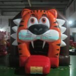 By Air To Door 4x3x3m Children Bouncy Inflatables Cartoon Animal Inflatable Houses