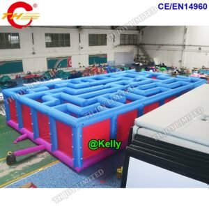 Door 8x12m Gaint Inflatable Maze Tag For Outdoor Carnival Arena Game Kids And Adults - 2