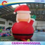 Door Outdoor 8m High Giant Inflatable Santa For Big Claus Father Cartoon Christmas - 4