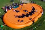 Giant Inflatable Jump Pad For Halloween Pumpkin Jumping Game Big Shape