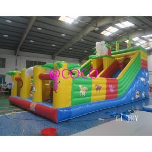 To Sea Port 10x4m Commercial Jungle Inflatable Slide Good Quality Animal Zoo Bouncy For Kids - 2