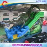 To Sea Port Custom Inflatable Slides 10x4 2m Giant Crocodile Slide Design Dry - 3