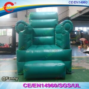 Green Color Inflatable Throne Chair For Children Party Events Photo Shooting Giant - 2
