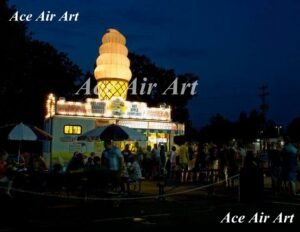 Giant Inflatable Ice Cream Cone Balloon With Led Light For Advertising Decoration - 2