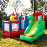 Yard Inflatable House Trampoline Bounce Castle With Slide Home Use Park Bouncer For Children Outdoors Games
