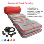 Door To A Set 6 Pieces Inflatable Air Track Gymnastic Airtrack Tumbling Mat Gym Mini For