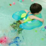 Relaxing Baby Inflatable Swimming Circle Double Raft Float Ring For Kids Pool Bathing Buoy Accessories With Gifts Toys