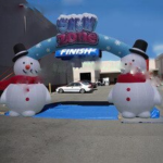 Merry Holidays Giant Outdoor Inflatable Christmas Decoration Snowman Arch For