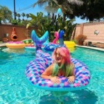 180cmx120cm Mermaid Swim Circle To Increase The Thickness Of Inflatable Lifebuoy