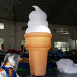 Good Quality 3mh Inflatable Lighting Ice Cream Model Individualized Led Sweet Cone Advertising Decoration