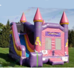 To Door 5x4m Design Pvc Inflatable Pink Bouncer Bounce House Bouncy Castle Combo Jump With Slide