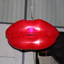 Wholes 1 2m Length Inflatable Red Lip Led Individualized Valentine's Day Decoration Lighting Kiss Printed Advert