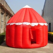 Oxford Cloth Red Inflatable Wedding Bouncy Castle Air Marquee Dome House Circus Tent With Windows For Kids Play