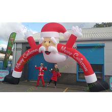 6m 20ft Inflatable Christmas Arch Giant Archway Merry Santa Head