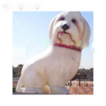 Custom Lifelike White Inflatable Dog For Pet Advertising
