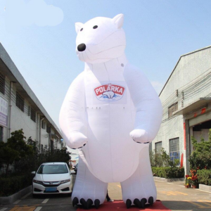 Bargain Price 6mh Inflatable Polar Bear Model Air Blow Characteristic Logo Advertising White Decoration