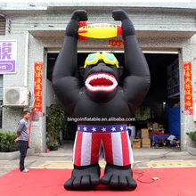 4mh Inflatable Gorilla Model Air Filled Orangutan Holding Airship Decoration Monkey Toy Made To Order