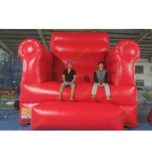 2m Giant Birthday Party Inflatable Throne Chair For Advertising Big Kids